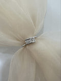 Platinum Tension Set Diamond Ring