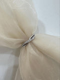 9ct White Gol Diamond Crossover Eternity Ring