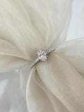 Platinum 0.55ct Oval Cut Diamond Solitaire 
