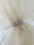 18ct White Gold Illusion Set Trilogy Diamond Ring 