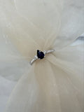 9ct White Gold Sapphire and Diamond Ring