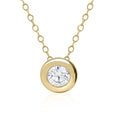 9ct Yellow Gold Bezel Set Diamond Necklace