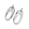 9ct White Gold Diamond Drop Earrings