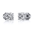9ct White Gold Illusion Set Earrings