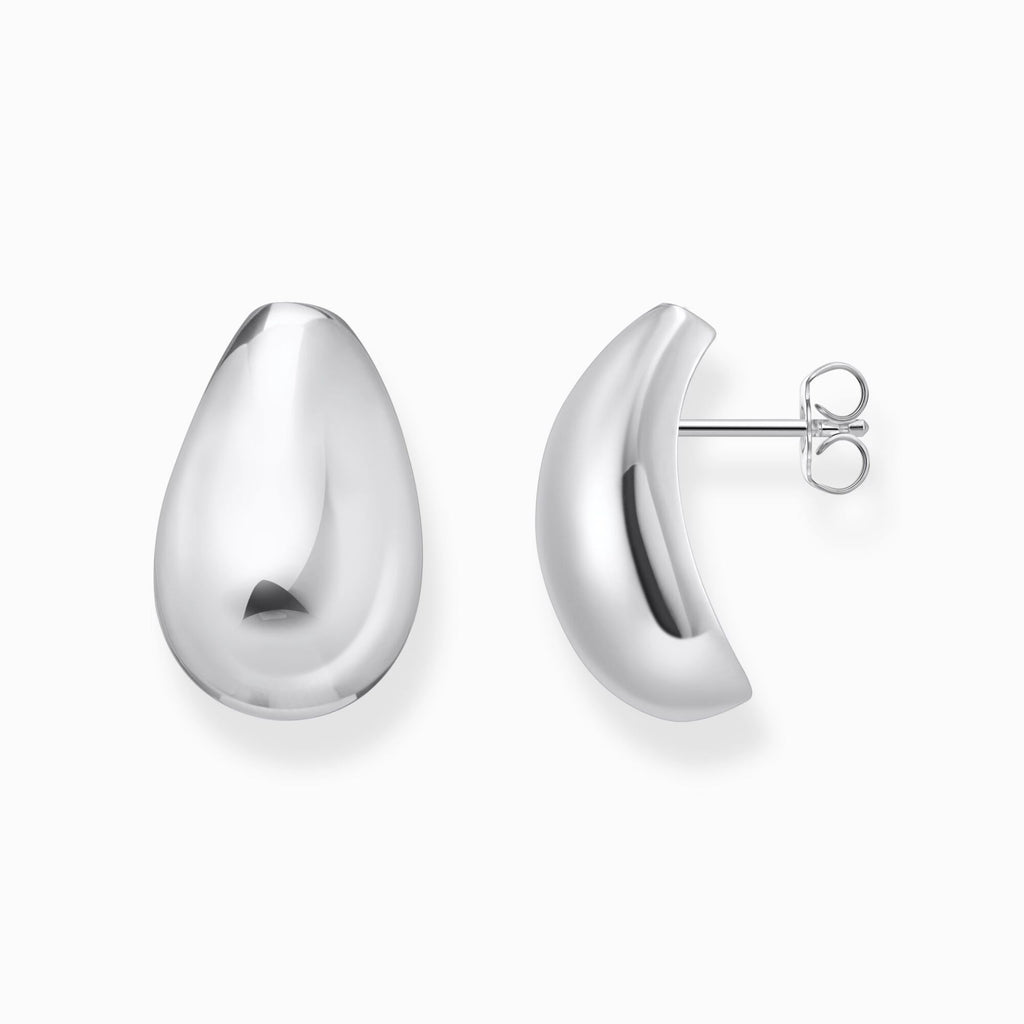 Drop Shape Silver Earrings 