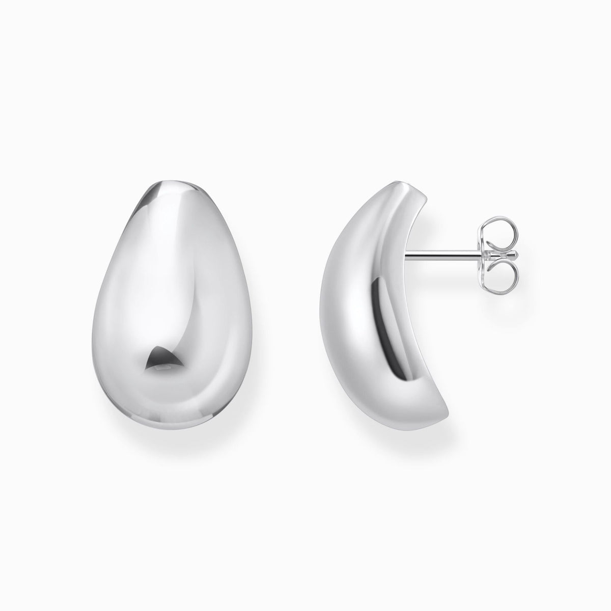 Drop Shape Silver Earrings 