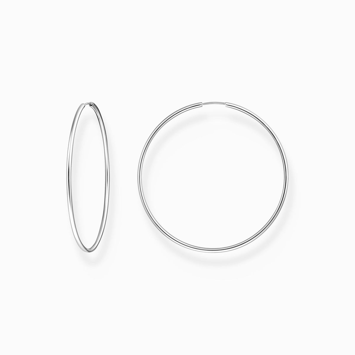 Large Silver Hoop Earrings