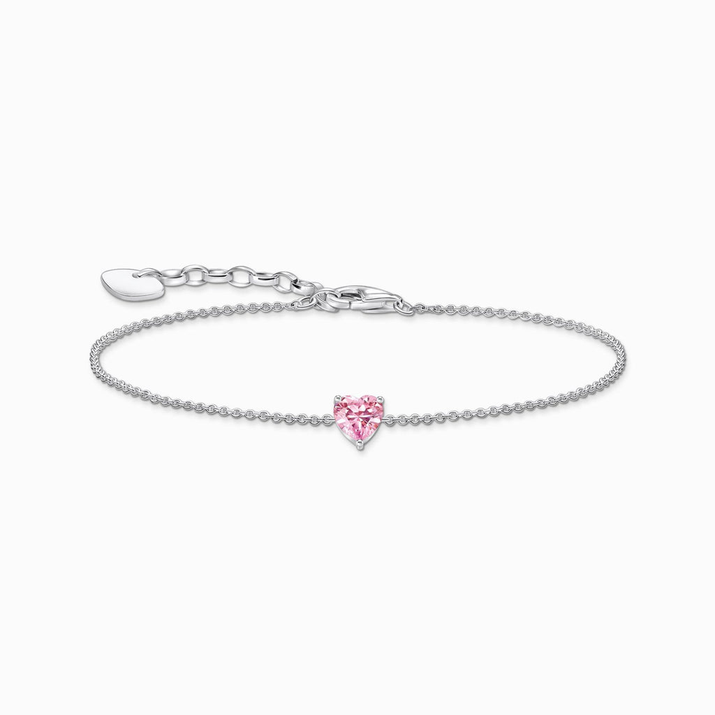 Heart Pink Stone Bracelet 