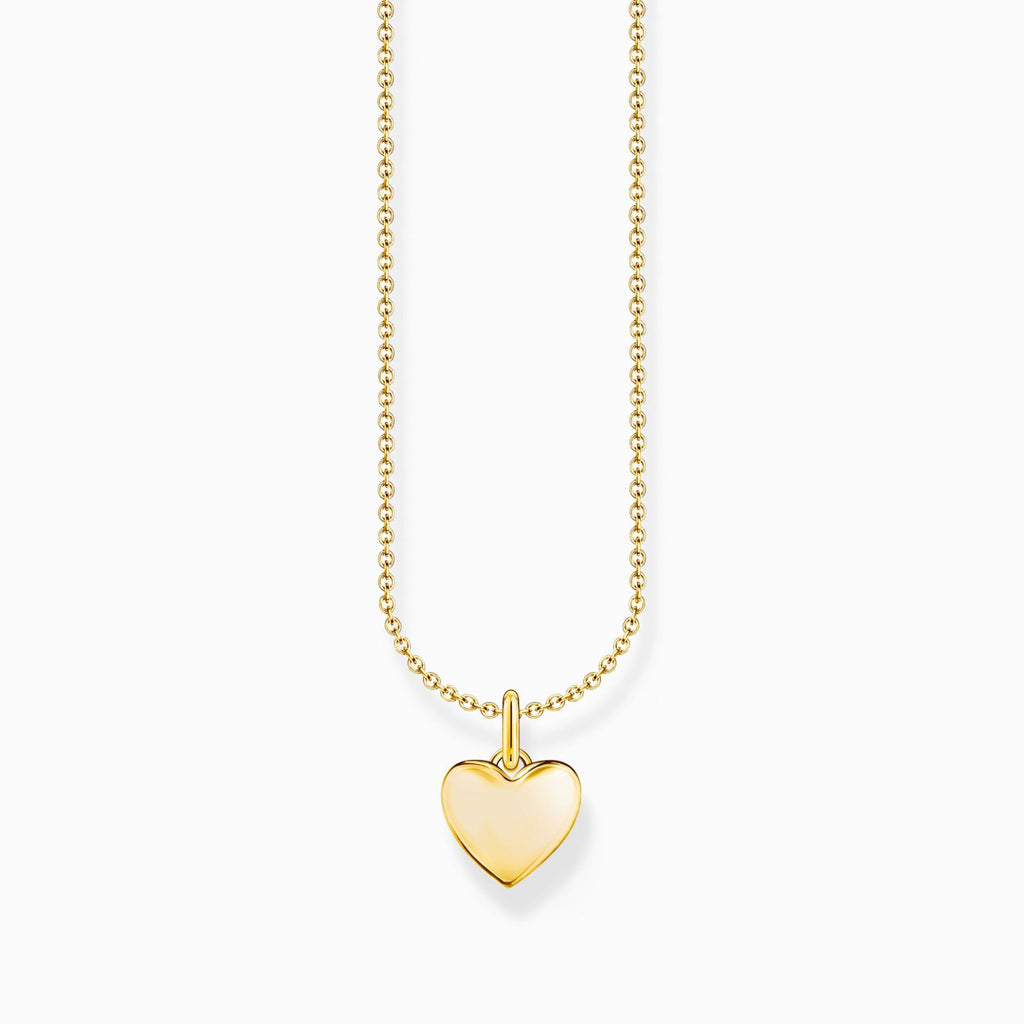 Puffed Heart Gold Necklace 