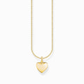 Puffed Heart Gold Necklace 