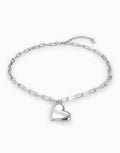 Heartbeat Silver Paper Chain Necklace