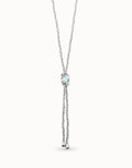 Blue Little Moon Silver Necklace