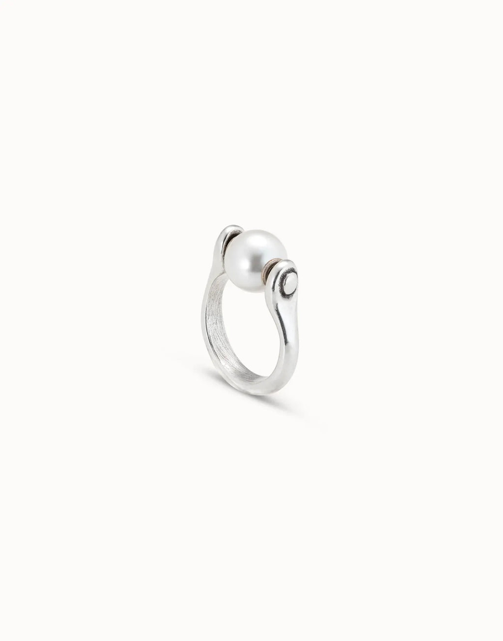 Spinning Silver Ring with Pearl