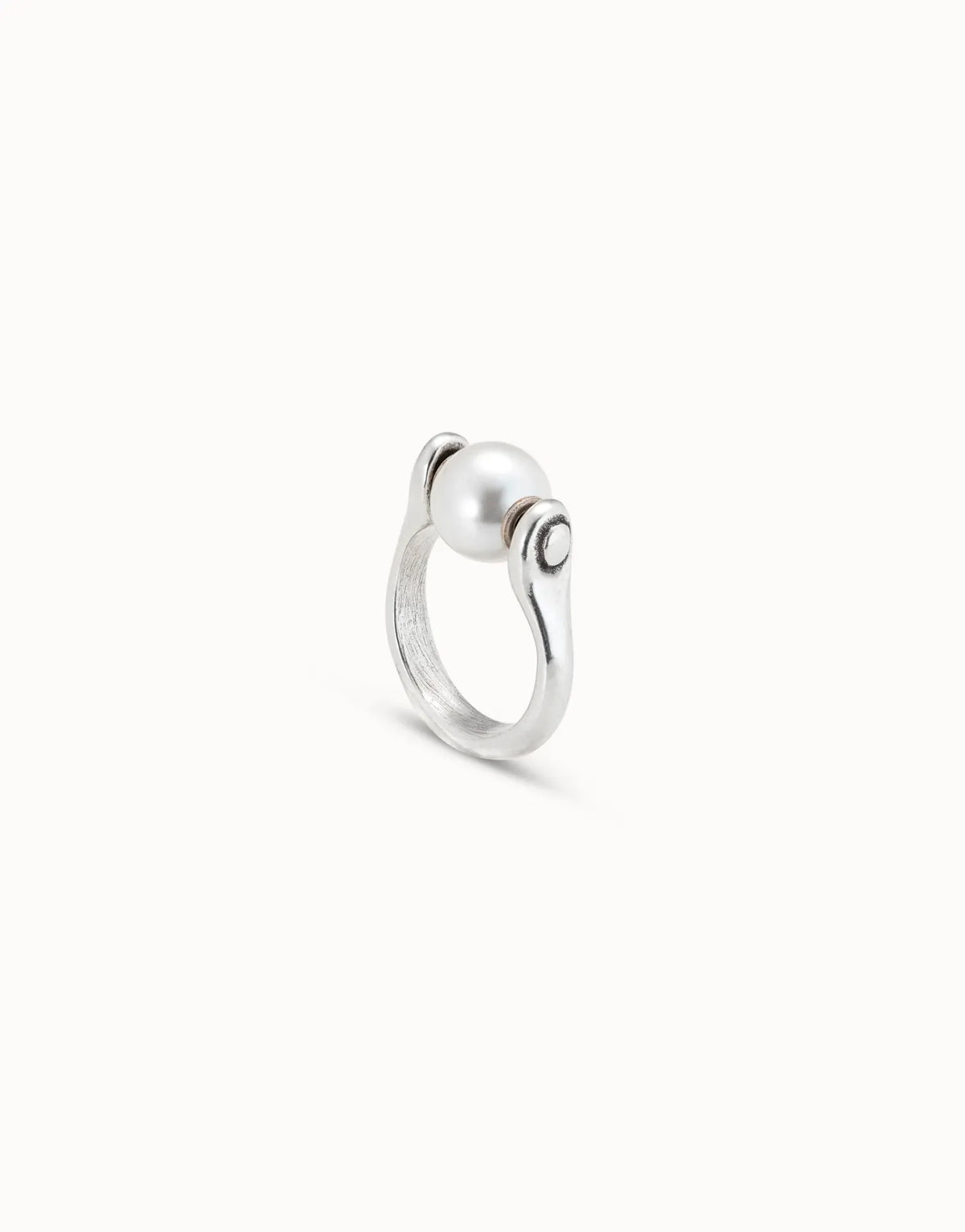 Spinning Silver Ring with Pearl
