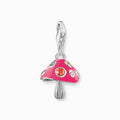 Colourful Mushroom Silver Charm 