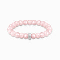 Rose Quartz Beaded Charm Bracelet 