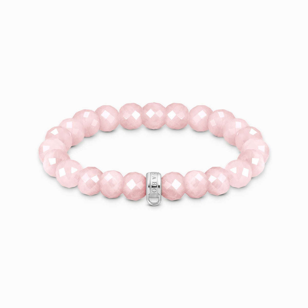 Rose Quartz Beaded Charm Bracelet 