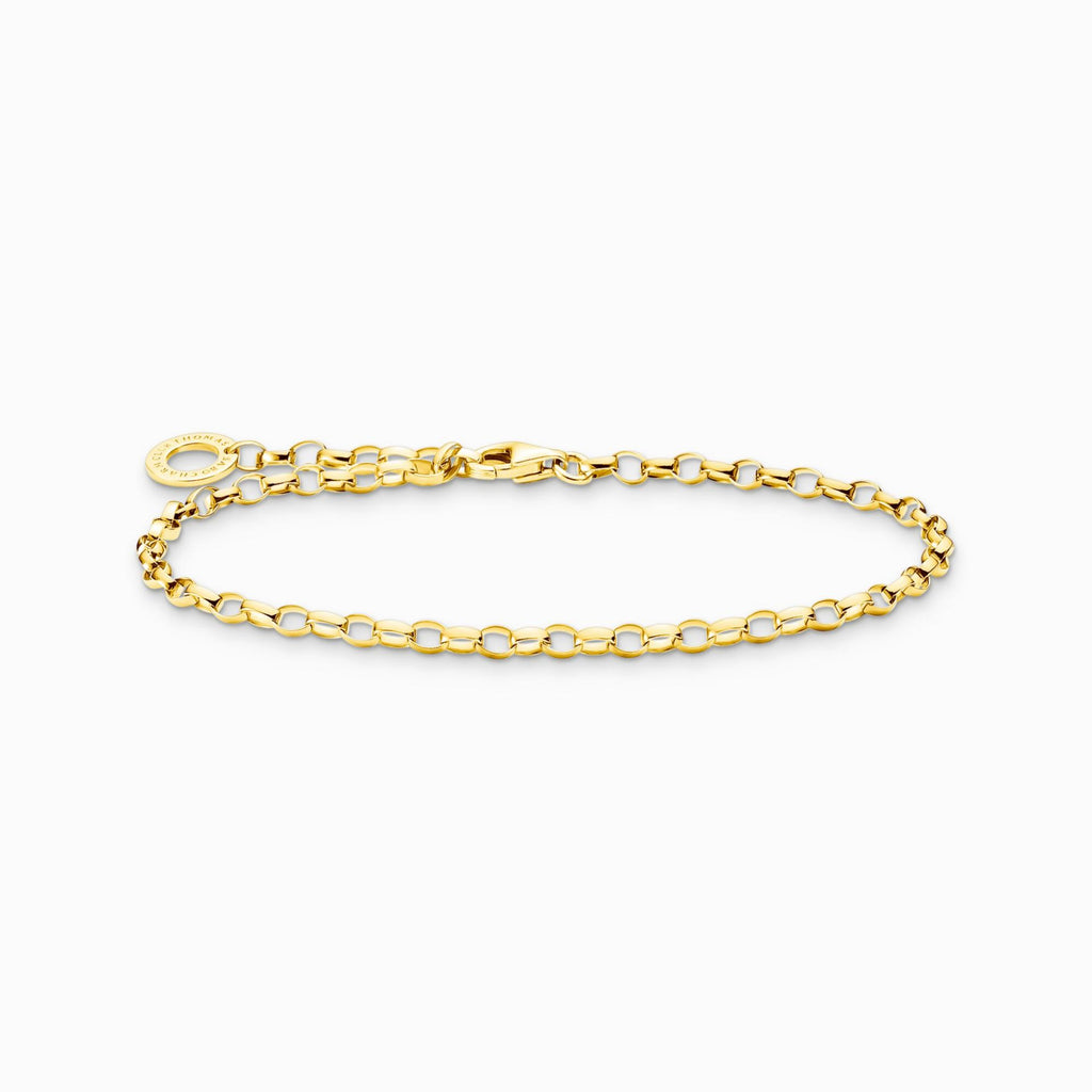 Charm Bracelet Small Linked Gold Plate 