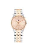 Jade Two Tone Rose Gold Plated and Silver Watch