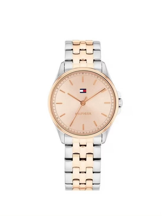 Jade Two Tone Rose Gold Plated and Silver Watch