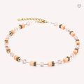 GeoCUBE Iconic Mono Gold Necklace Apricot Crush