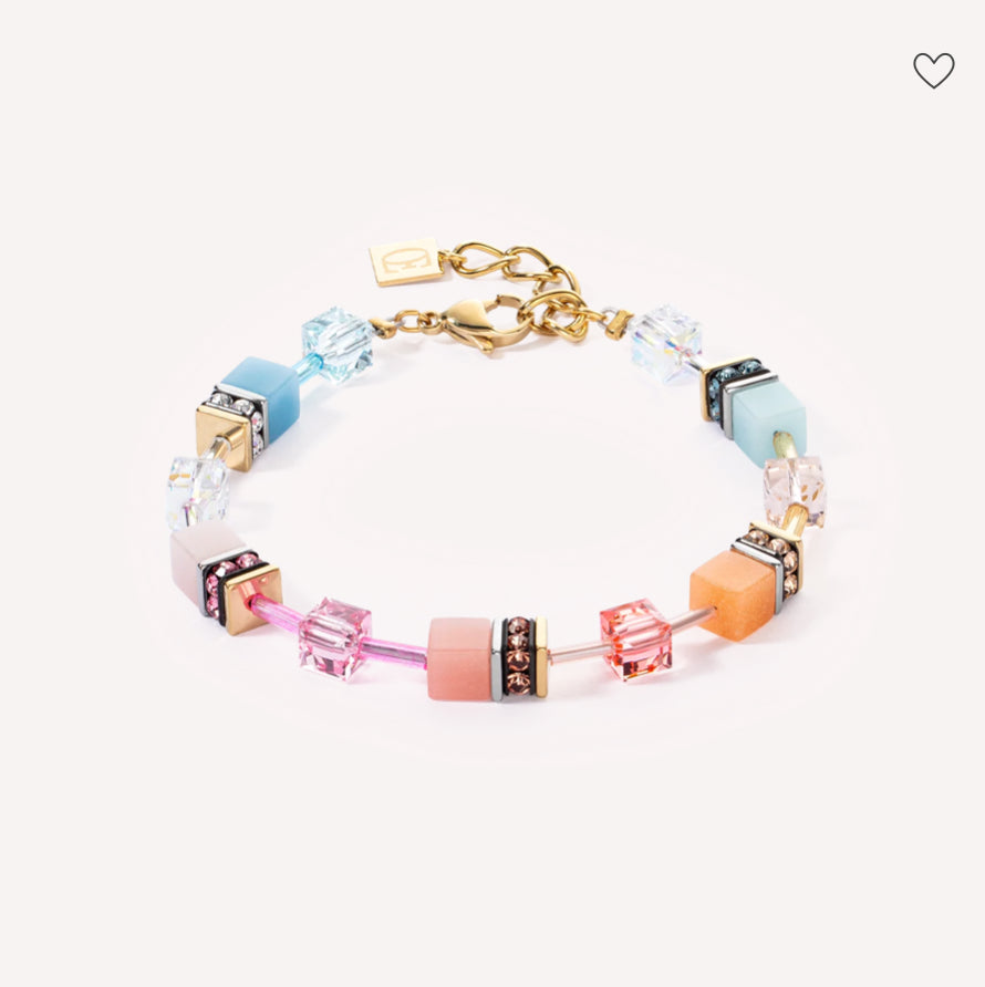 GeoCUBE Iconic Bracelet Aqua-Apricot