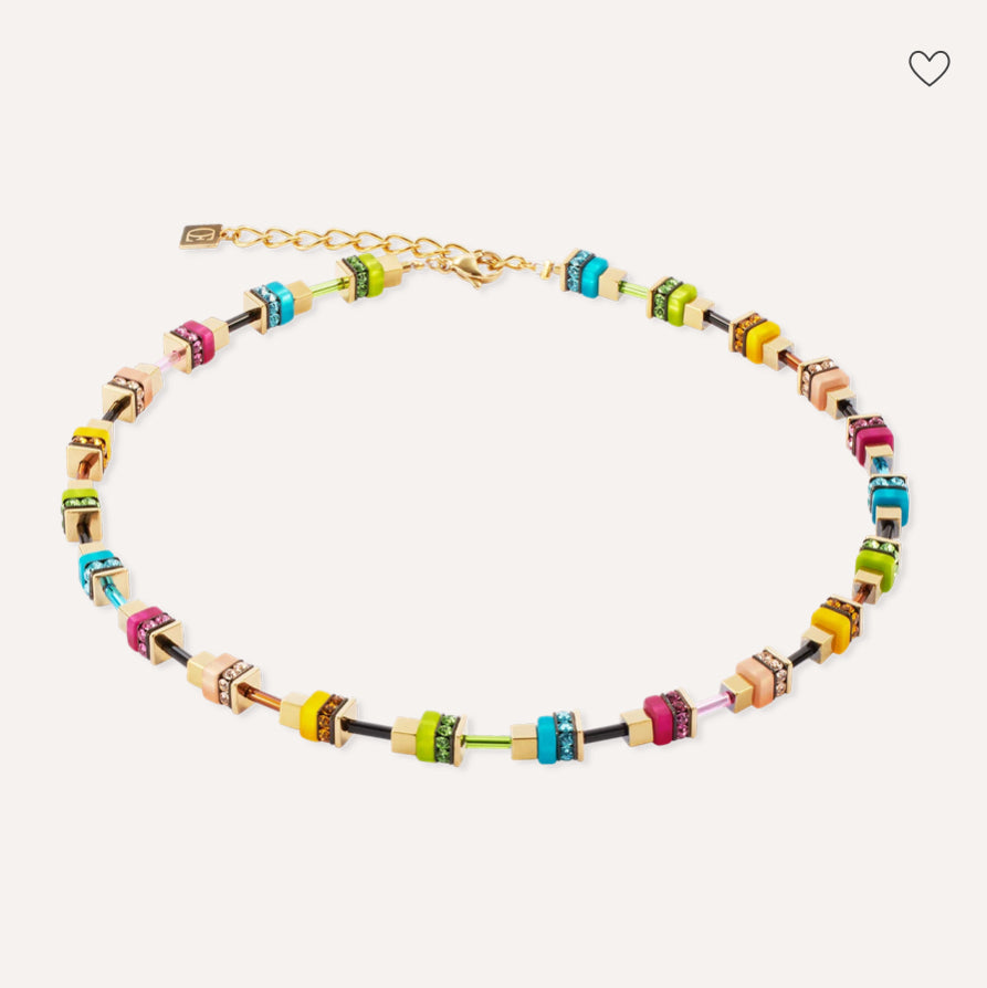 Boho Sunset Rainbow Cube Necklace