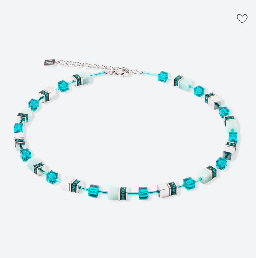 GeoCUBE® Iconic Precious Silver Green Necklace