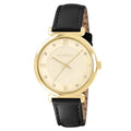 Roman Crescent Black Leather Strap