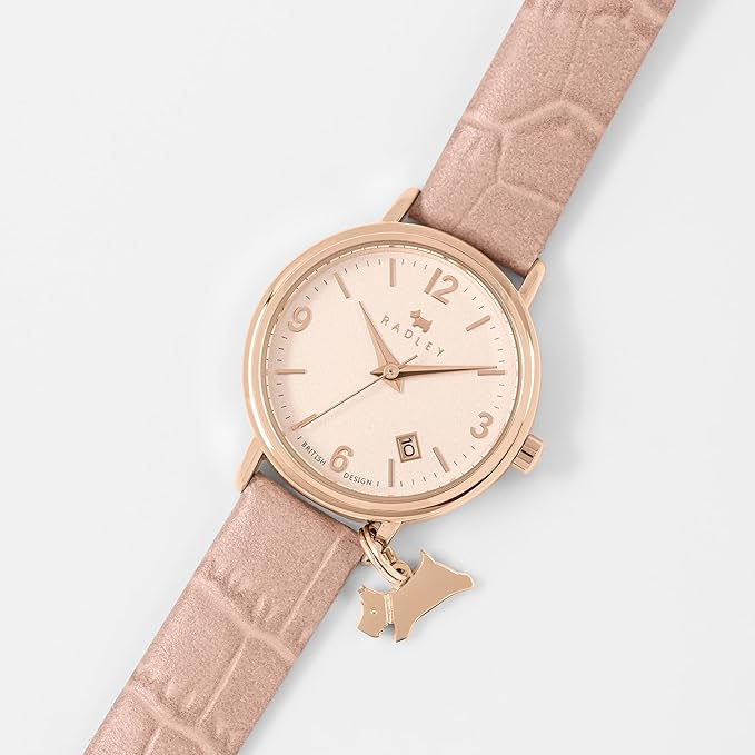 Radley Duke's Place Women's Pink Leather Strap Watch