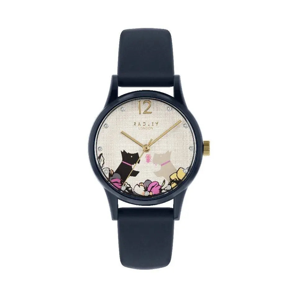 Say It With Flowers Navy Resin Strap Watch