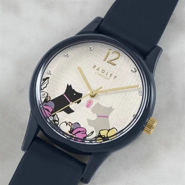 Say It With Flowers Navy Resin Strap Watch