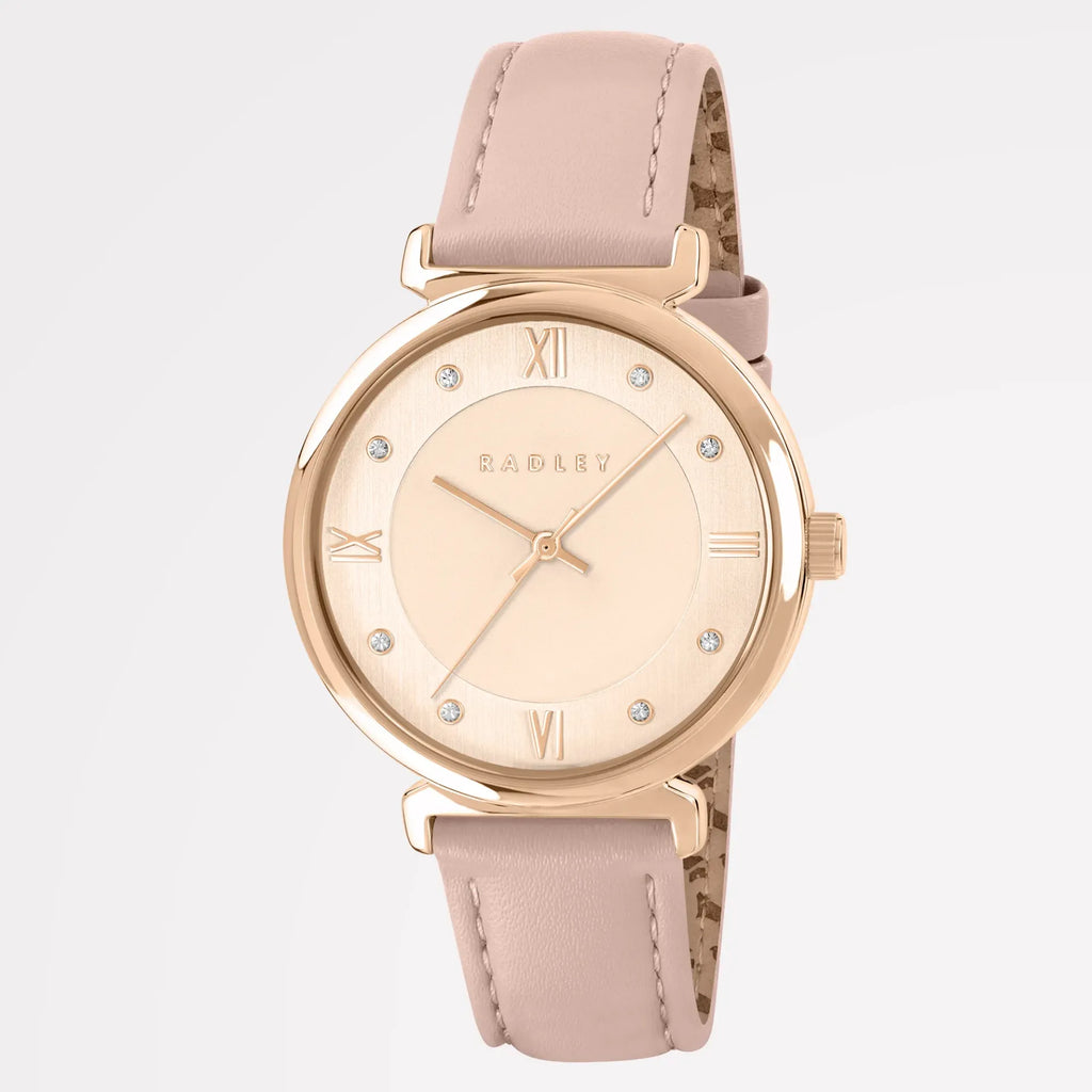 Roman Crescent Rose Gold Watch 