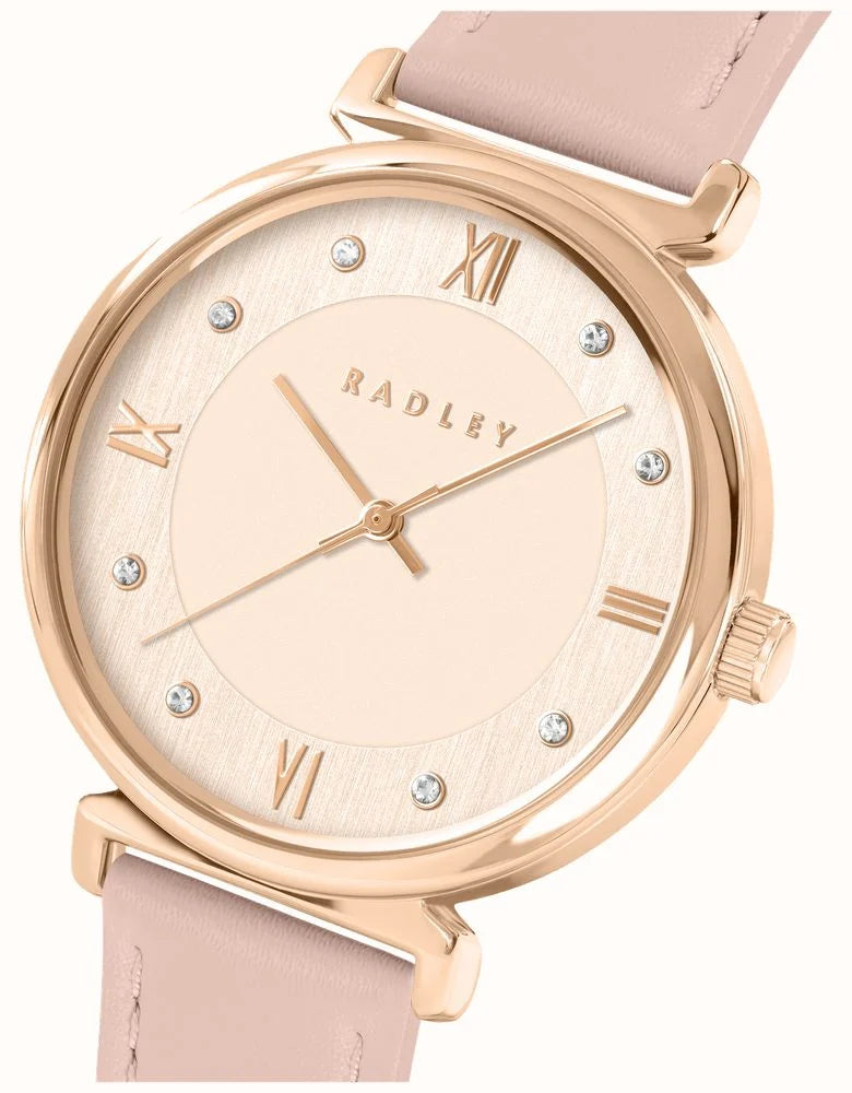 Roman Crescent Rose Gold Watch 