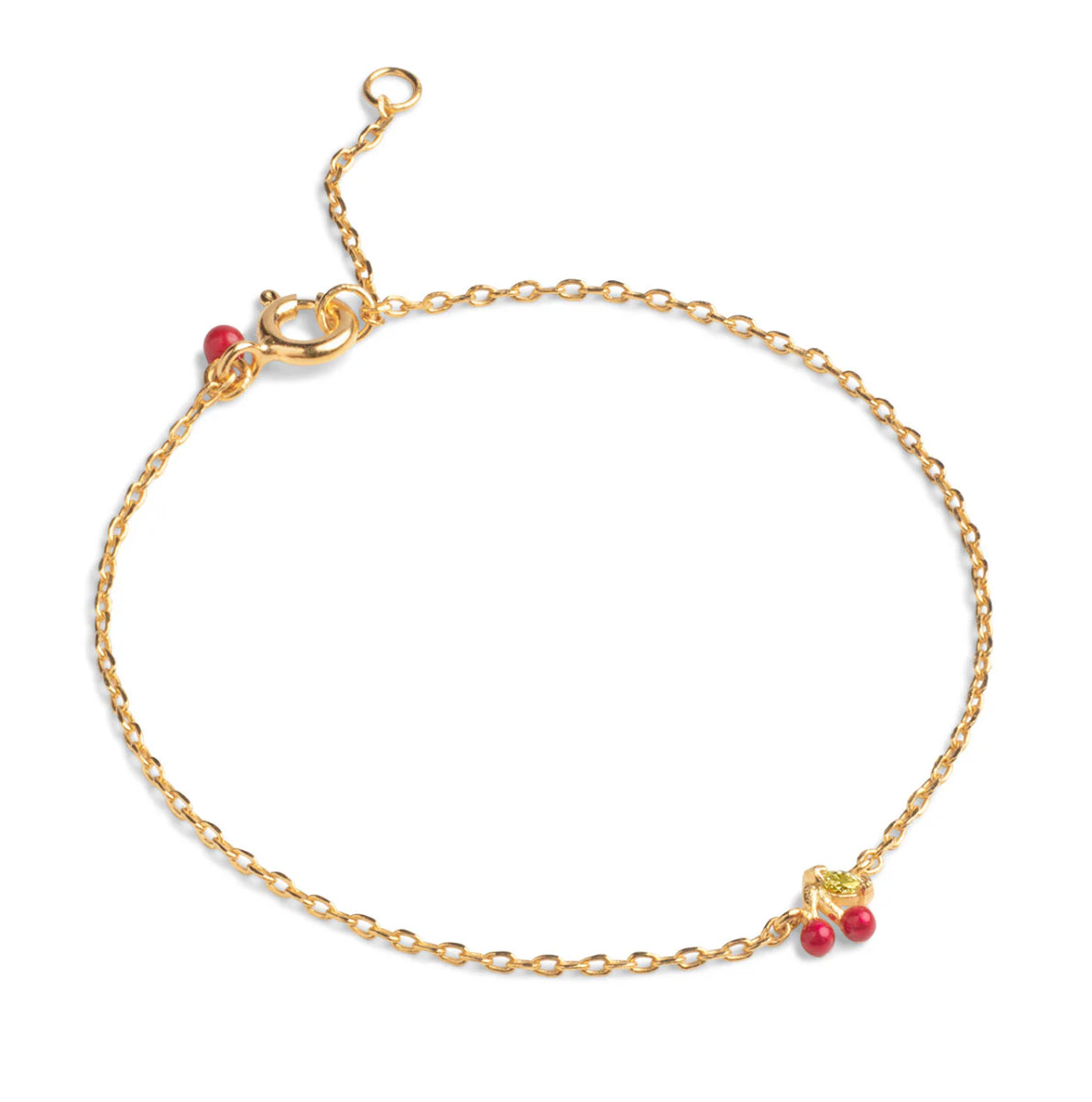 Enamel Cherry Bracelet