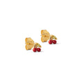 Enamel Cherry Stud Earrings