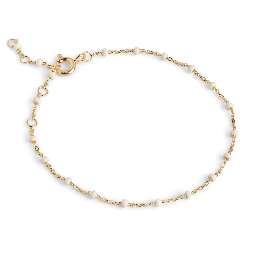 White Enamel Lola Bracelet 