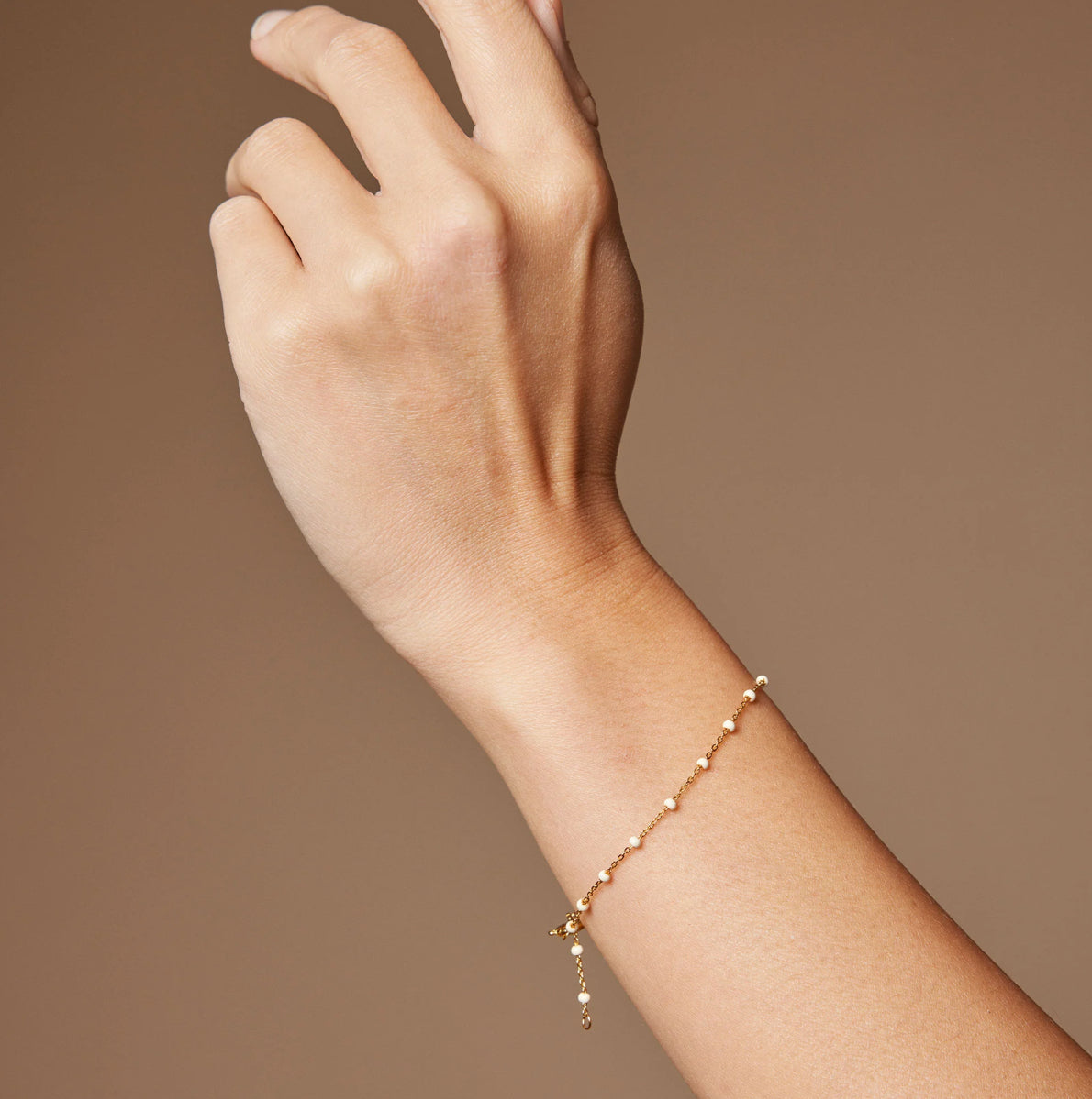 White Enamel Lola Bracelet 