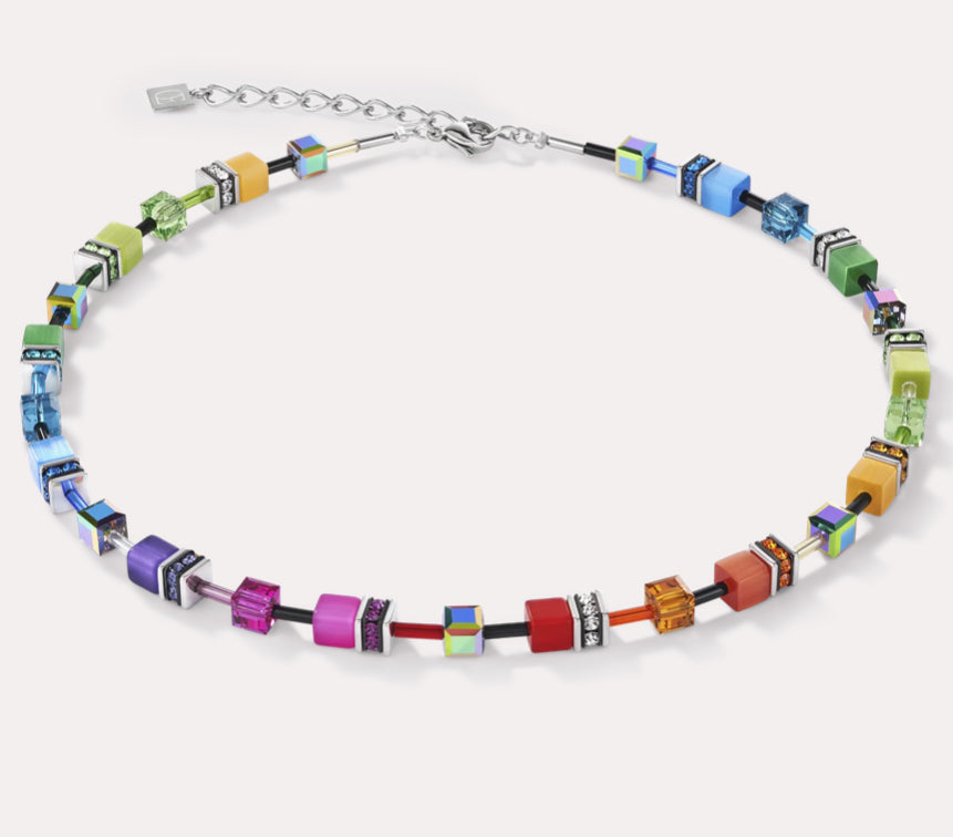 GeoCUBE® necklace multicolour rainbow