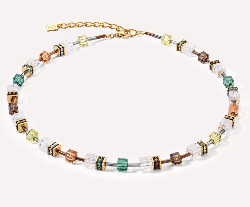 GeoCUBE® Iconic Nature necklace brown-white