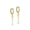 White Enamel Bold Lola Earrings
