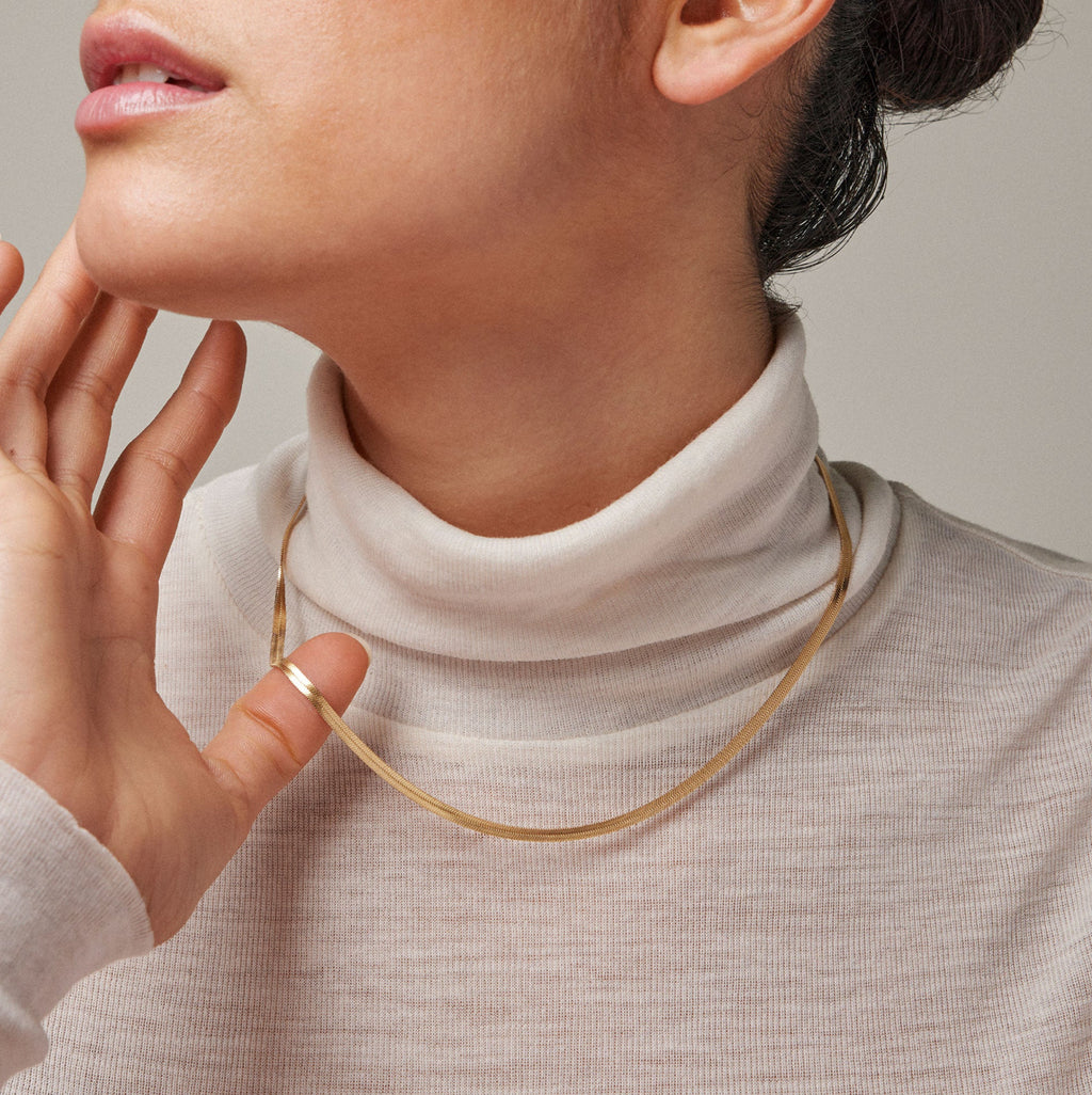 Flat Snake Chain Necklace