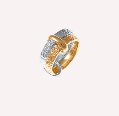 Multi finish double hula ring