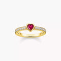 Follow your heart 18ct pink cz ring