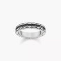 Black rising sun ring