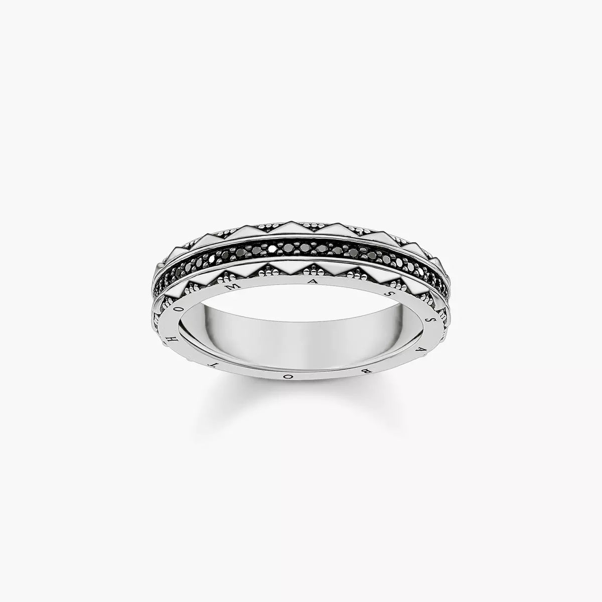 Black rising sun ring