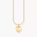 Puffed heart gold plated necklace