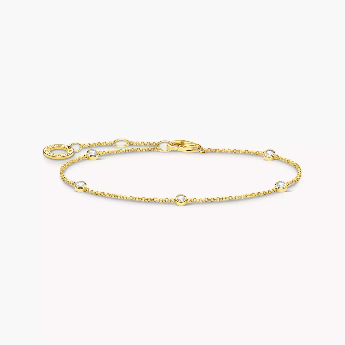 Zirconia stones gold plated bracelet 