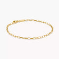 CHARM BRACELET PAPERCLIP GOLD-PLATED