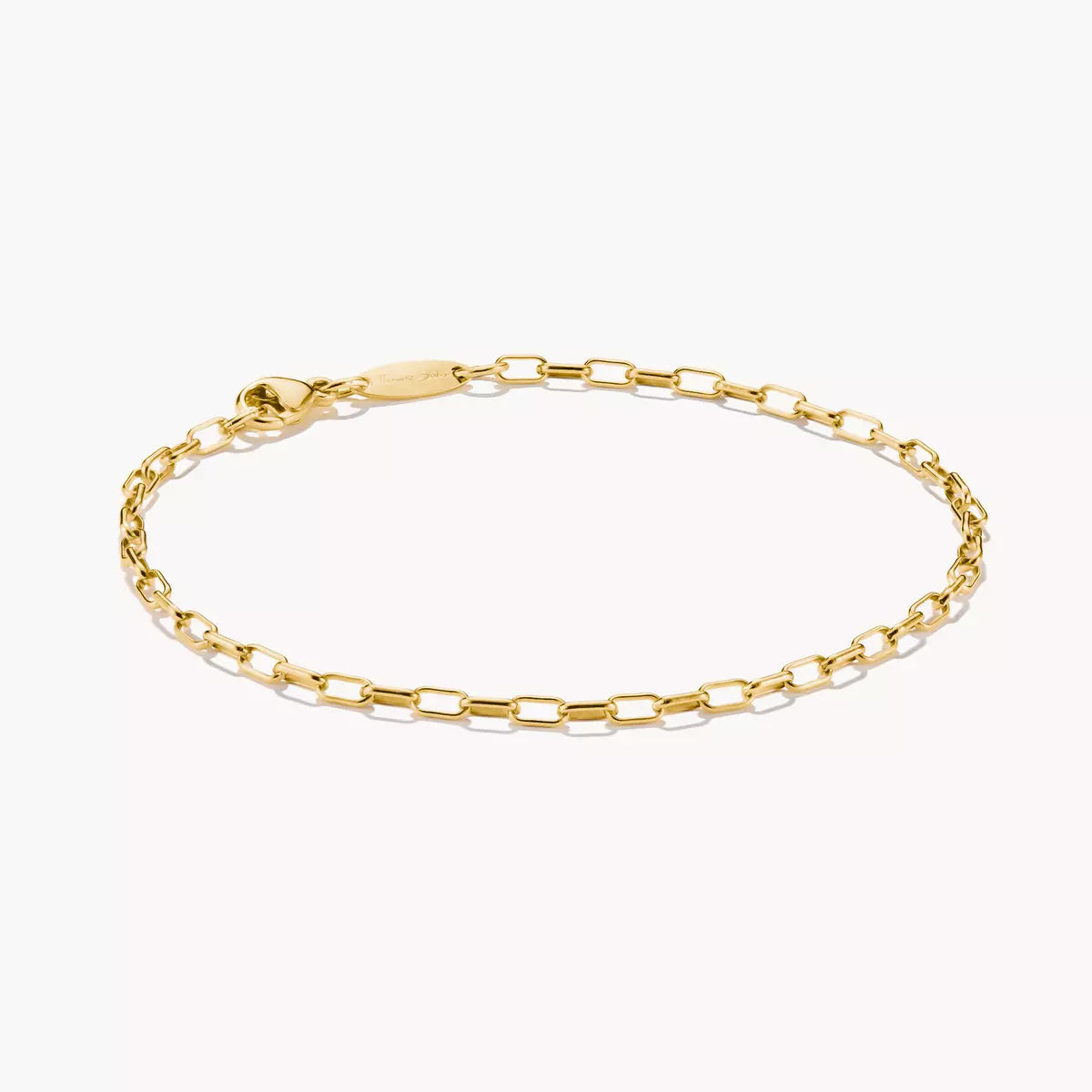 CHARM BRACELET PAPERCLIP GOLD-PLATED
